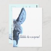 アダルトサプライズ誕生日おもしろいブルーモダン招待状 ポストカード (正面/裏面)