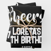 アダルトサプライズ誕生日ラッピング紙ブラック ラッピングペーパーシート (インサイチュ)