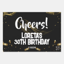 アダルトサプライズ誕生日ラッピング紙ブラック