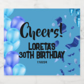 アダルトサプライズ誕生日ワインボトルラベル スパークリングワインラベル (シングルラベル)