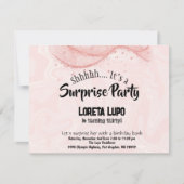 アダルトサプライズ誕生日招待状カードピンク 招待状 (正面)