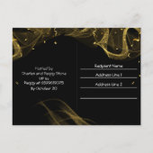 アダルトサプライズ誕生日招待状PostCardブラック インビテーションポストカード (裏面)