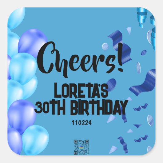 アダルトサプライズ誕生日 スクエアシール (正面)