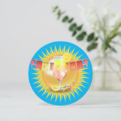 アダルトサマーカクテルサニーおもしろいプールパーティー 招待状 (スタンド正面)