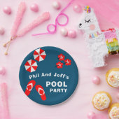 アダルトサマープールパーティー ペーパープレート (パーティー)