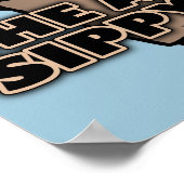 アダルトシッピーカップコーヒーポスタおもしろいーサイン ポスター (角)