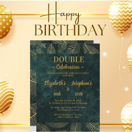 アダルトジョイントダブル誕生日ガラ招待状 招待状
