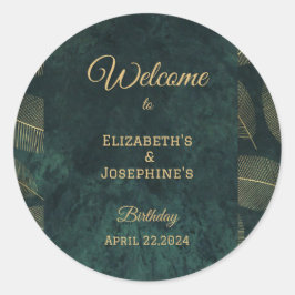 アダルトジョイントダブル誕生日ガラ ラウンドシール