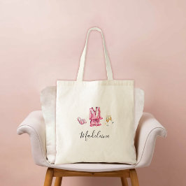 アダルトスリーポバーPJパジャマパーティー名前をカスタムするプレゼント トートバッグ