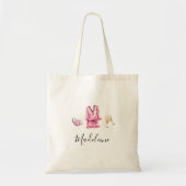 アダルトスリーポバーPJパジャマパーティー名前をカスタムするプレゼント トートバッグ (正面)