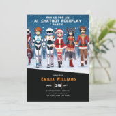 アダルトチャットボットのロールプレイパーティーアニメロボットクリスマス 招待状 (スタンド正面)