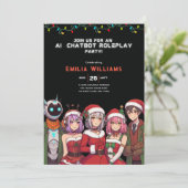 アダルトチャットボットのロールプレイパーティーアニメロボットクリスマス 招待状 (スタンド正面)