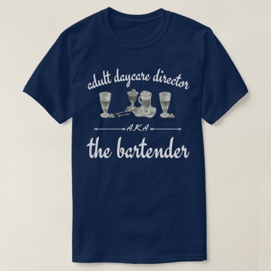 アダルトデイデイケータディレクター赤バーテンダー19 Tシャツ (デザイン正面)