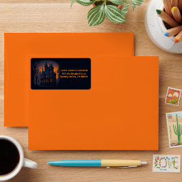 アダルトハロウィン幽霊のよく出るマンションカスタム住所 ラベル