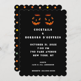 アダルトハロウィーンカクテルパーティの招待状 招待状