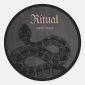 アダルトハロウィーンヘビ ラウンドシール (正面)