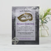 アダルトハロウィーンマスカレードパーティの招待状 招待状 (スタンド正面)