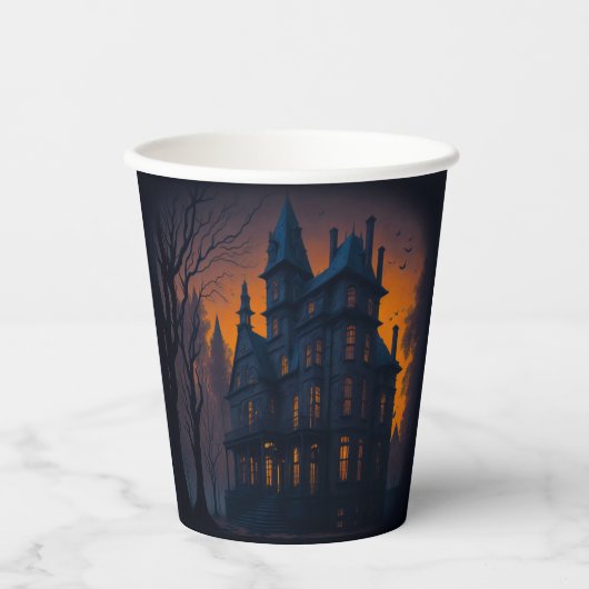 アダルトハロウィーンマンション幽霊のよく出るパーティー 紙コップ (正面)