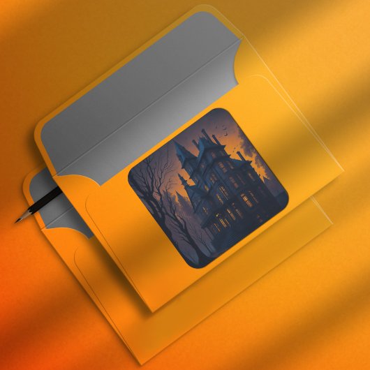 アダルトハロウィーンマンシ幽霊のよく出るョン スクエアシール