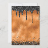 アダルトハロウィーンヴァンパイアブラックグリッターリップオレンジ 招待状 (裏面)