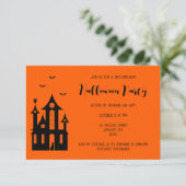 アダルトハローウィンパーティ幽霊のよく出るハウスブラックオレンジ 招待状 (スタンド正面)