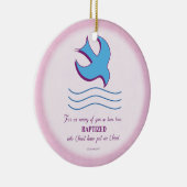 アダルトバプテスマがピンクに セラミックオーナメント (右)
