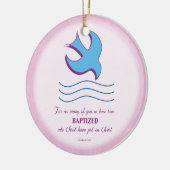 アダルトバプテスマがピンクに セラミックオーナメント (左)