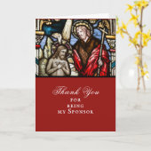 アダルトバプテスマのスポンサー神様の親に感謝 カード (黄色い花)