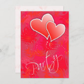 アダルトバレンタインデーパーティの招待状カード 招待状 (正面/裏面)