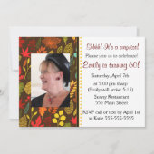 アダルトバースデーパーティーフォト招待状紅葉 招待状 (正面)