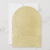 アダルトブラックと金ゴールドグリッター誕生日パーティー 招待状 (裏面)