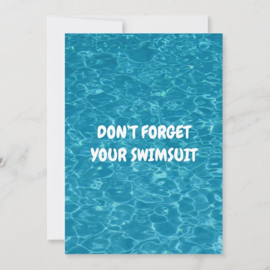 アダルトプールパーティの招待状アダルトサマー誕生日 招待状 (裏面)