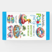 アダルトプールパーティーサマービーチ誕生日 横断幕 (横)