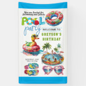 アダルトプールパーティーサマービーチ誕生日 横断幕 (縦)