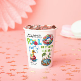 アダルトプールパーティーサマービーチ誕生日 紙コップ