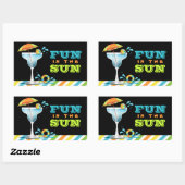 アダルトプールパーティー夏のおもしろいサンステッカー 長方形シール (シート)