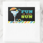 アダルトプールパーティー夏のおもしろいサンステッカー 長方形シール (バッグ)