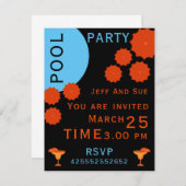 アダルトプールパーティー招待状 (正面/裏面)