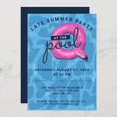 アダルトプールパーティー晩夏お祝い 招待状 (正面/裏面)