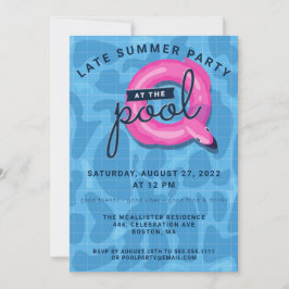 アダルトプールパーティー晩夏お祝い 招待状