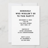 アダルトホリデーパーティー招待状 招待状 (裏面)