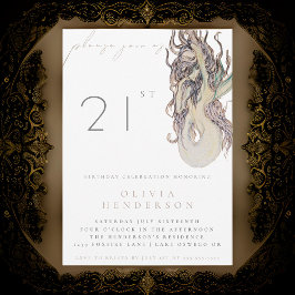 アダルトマーメイド任意の誕生日パーティーの招待