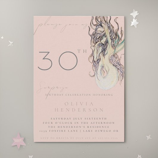 アダルトマーメイドANYサプライズ誕生日招待状