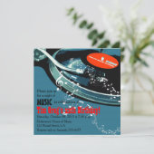 アダルトミュージックをテーマにした誕生日パーティー 招待状 (スタンド正面)