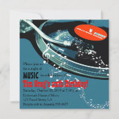 アダルトミュージックをテーマにした誕生日パーティー 招待状 (正面)