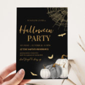 アダルトモダンカボチャハローウィンパーティ 招待状