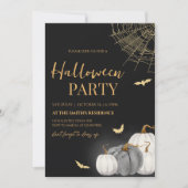 アダルトモダンカボチャハローウィンパーティ 招待状 (正面)