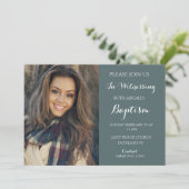 アダルトモダンバプテスマカスタムス写真招待状 招待状 (スタンド正面)