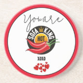 アダルトユーモアソファキングホットバレンタインデーコースター コースター (正面)