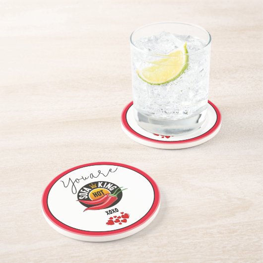 アダルトユーモアソファキングホットバレンタインデーコースター コースター (側面)